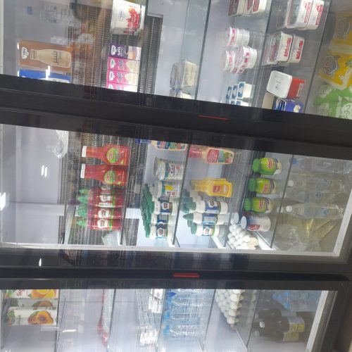 یخچال ایستاده سه درب و قفسه فروشگاهی خود ایستا