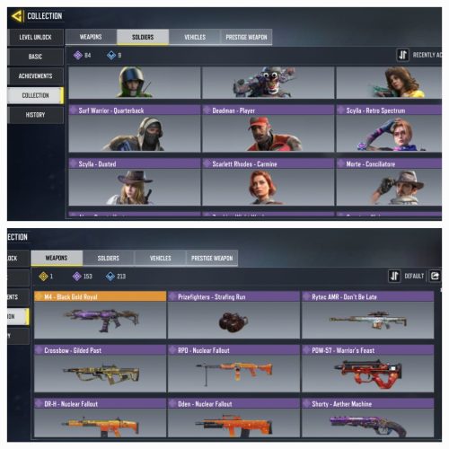 اکانت کالاف ویچ واردن و اسکین گردونه دارای..