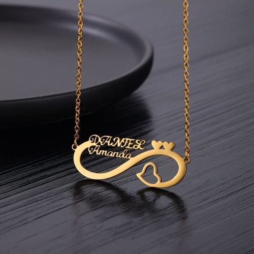 گردن آویز اسمی طلا لاکچری