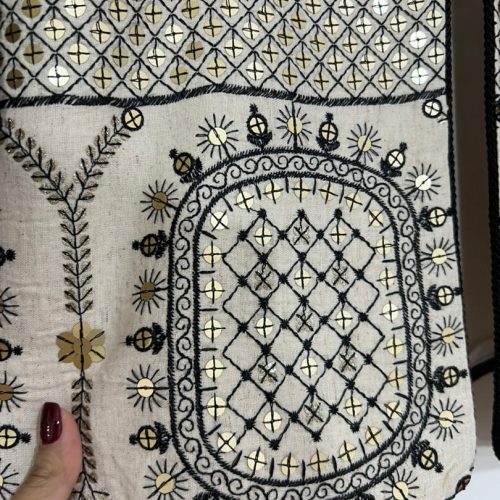 کت لینن سوزن دوزی هندی همراه پولک دوزی هندی