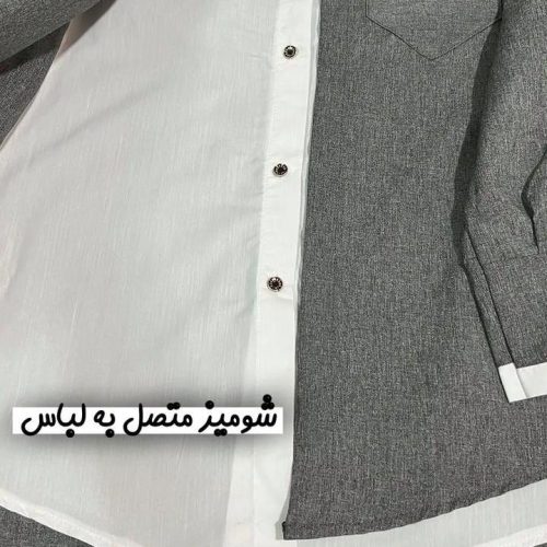 یک دست کت و شلوار زنانه طوسی رنگ