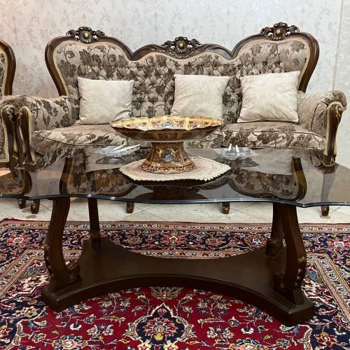 مبلمان استیل سلطنتی تمام چوب دست ساز