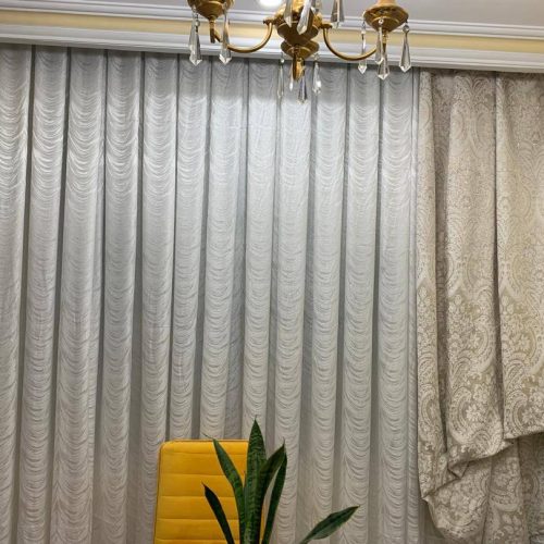 پرده سیم دوزی طلا کوب طرح آبشار