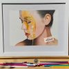تابلو چهره رنگی فروشی با قاب