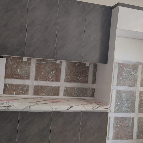 کابینت نوطرح بتونی به متراژ10 متررنگ طوسی سفید