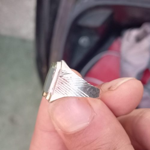 انگشتر عقیق زرد  دست ساز