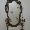 آیینه و کنسول و شمعدان برنز با سنگ مرمر