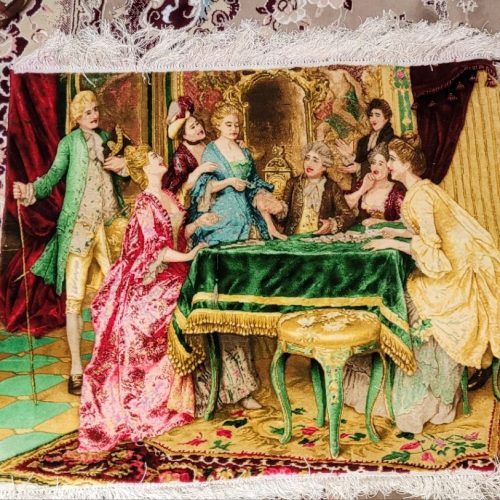 تابلو فرش دست بافت ابریشم