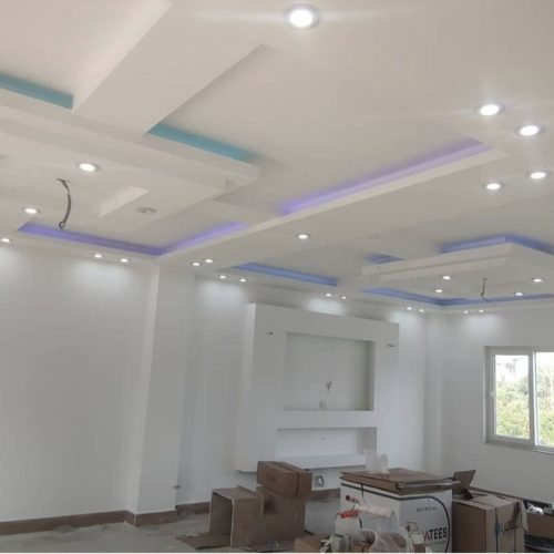 نقاشی  ساختمان و کناف وچوب