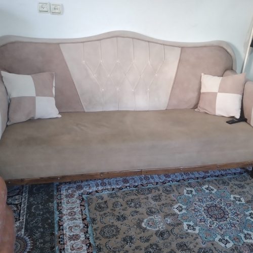 مبل هفت نفره قهوای بدونه مشکل