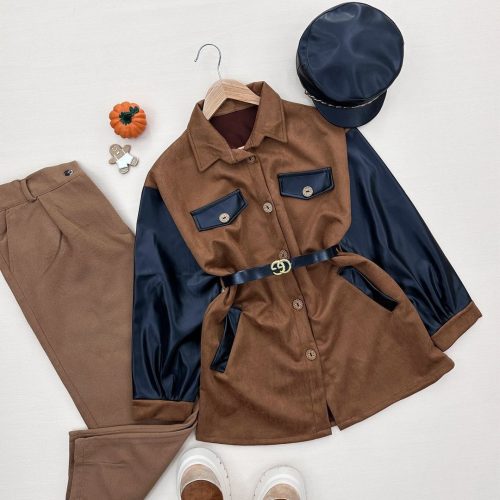 مانتو آستین چرم سویت