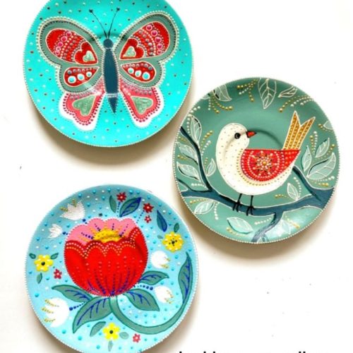 نقاشی روی سفال و چوب