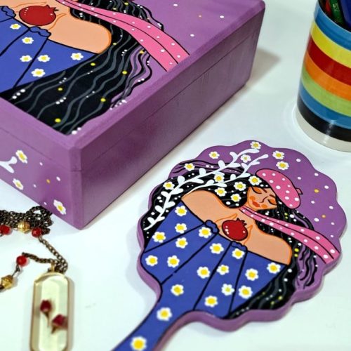 نقاشی روی سفال و چوب