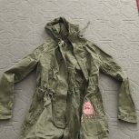 مانتو پاییزی کلاه دار کتانی