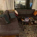 مبل ال 8 نفره و میز جلو جنس چوب