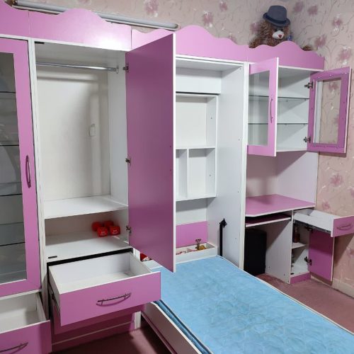 تخت خواب تاشو وکمدوکتابخانه ومیزکامپیوتر