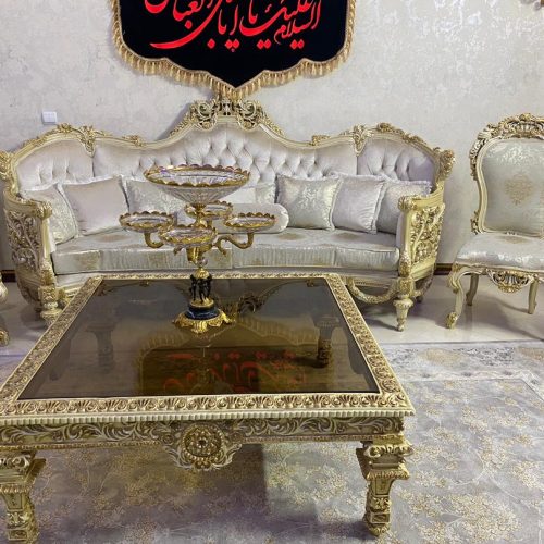 مبل 7 نفره خرچنگی. میز غذا خوری 8 نفره. ساعت زمینی رومیزی ست مبل