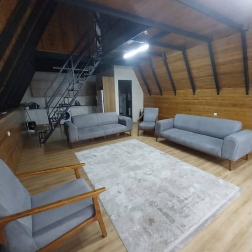 فروش کلبه سویسی جنگلی با استخر و جکوزی سرپوشیده