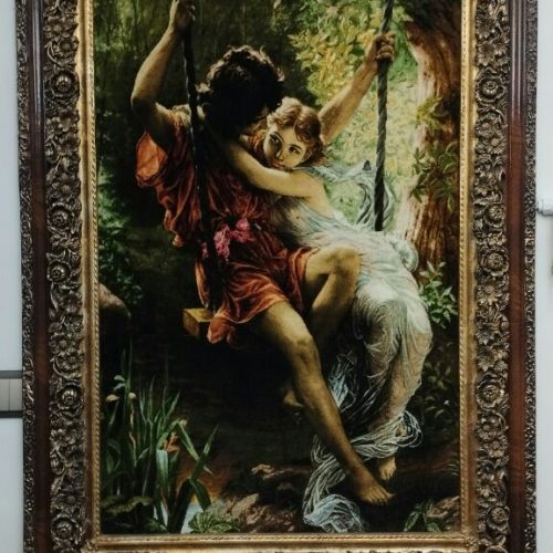 تابلو فرش دستبافت چله ابریشم تبریز