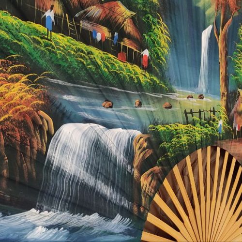 بادبزن دکور نقاشی شده