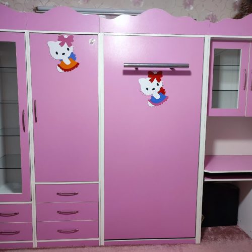 تخت خواب تاشو وکمدوکتابخانه ومیزکامپیوتر