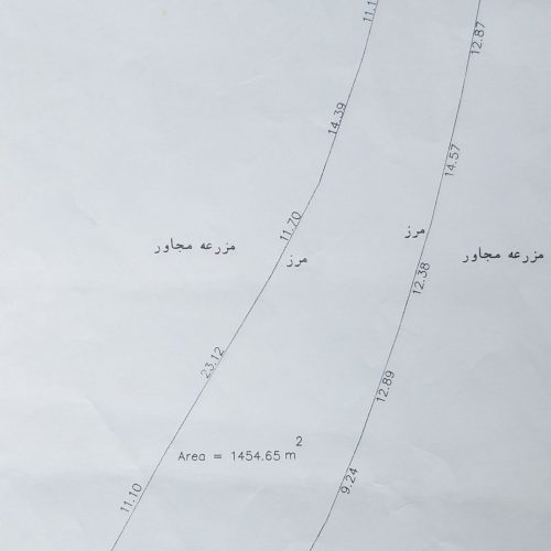 زمینی به مساحت 1454 ورودی شهر شلمان