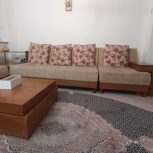 مبل راحتی 7 نفره مدل ال با میز