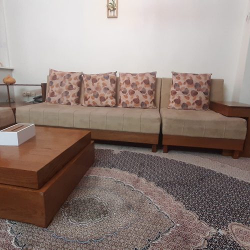 مبل راحتی 7 نفره مدل ال با میز