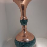 گلدان شلغمی فیروزه کوبی