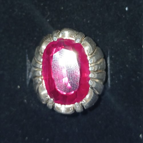 انگشتر حدید ، یاقوت و عقیق سرخ