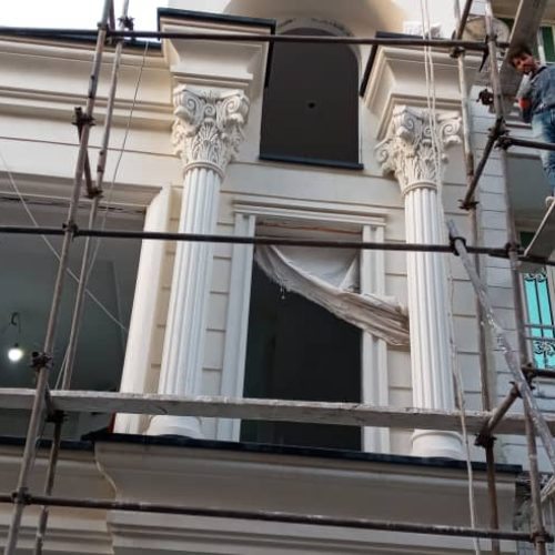 اجرای سیمانبری و طراحی نمای مدرن و کلاسیک و رومی