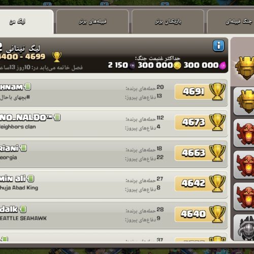 فروش اکانت کلاش آکلنز