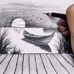 آموزش نقاشی قلم سیاه