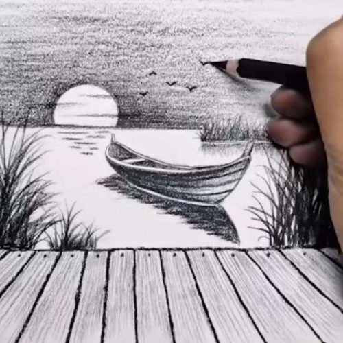 آموزش نقاشی قلم سیاه