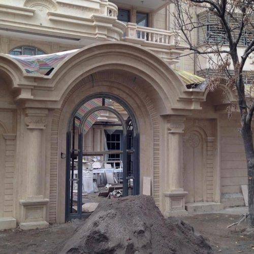 اجرای نمای سنگ و سفال