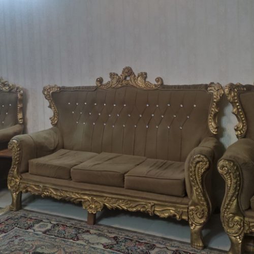 مبلمان 7نفره شتری رنگ