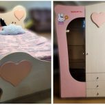 تختخواب نوجوان به همراه کمد