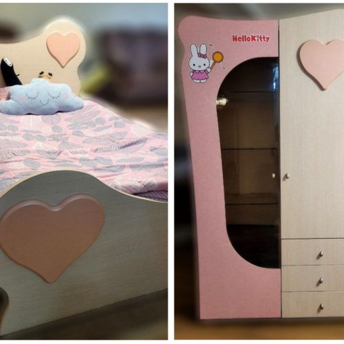 تختخواب نوجوان به همراه کمد