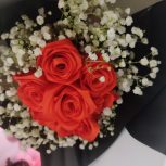 گل رز با ربان