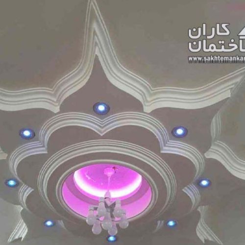 گچ کاری باند نور مخفی گل