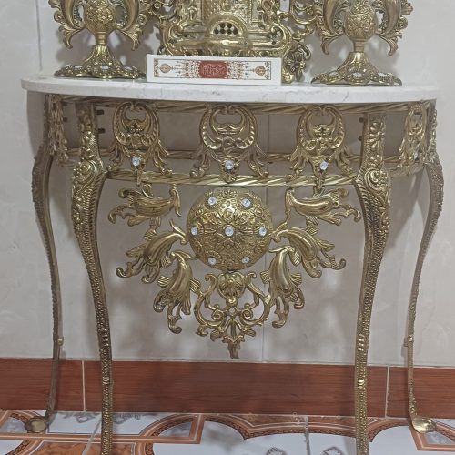 اینه شعمدونی . گلدون .پایه سماور برنز