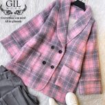 پالتو پشمی ضخیم چهار خونه