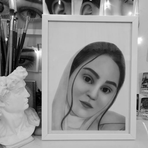 سفارش طراحی چهره (نقاشی) سیاه قلم