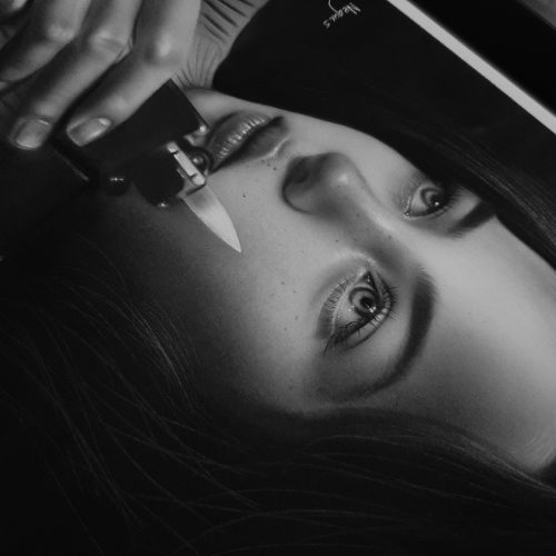 تابلو سیاه قلم فروشی(کار دست)