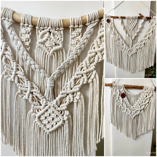 آویز و گلدان مکرومه