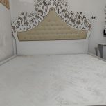 تخت خواب دو نفره لوکس سفید رنگ بدون تشک