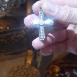 گردنبند صلیب نقره ایتالیایی