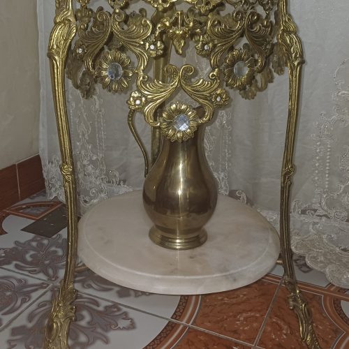 اینه شعمدونی . گلدون .پایه سماور برنز