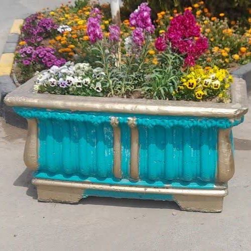 گلدان مستطیلی بتنی