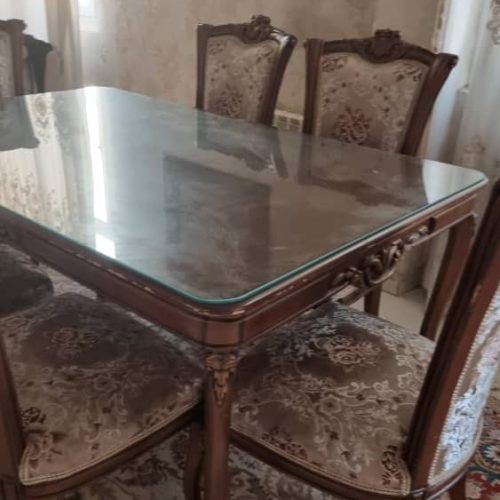 فروش میز و صندلی ناهار خوری 6 نفره چوبی